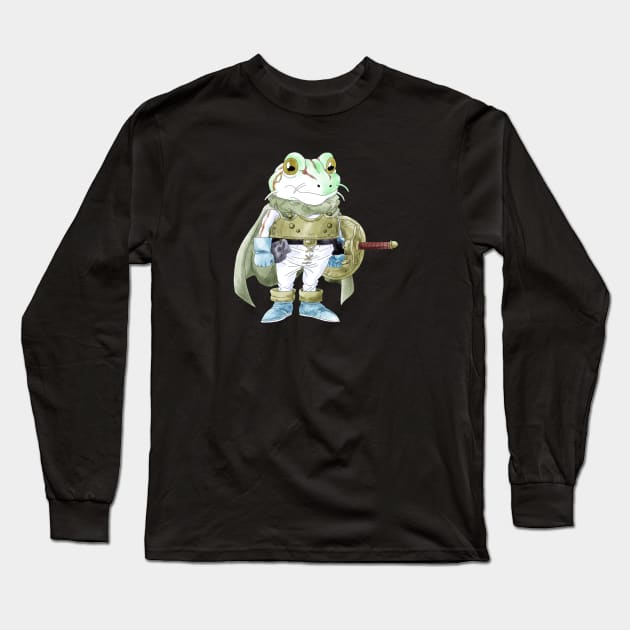 Frog Watercolor Long Sleeve T-Shirt by GingerCatGirlPrime 